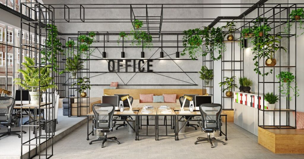 Natural elements in office space duabi